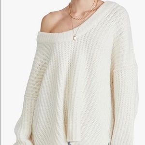 Free People Ladies Oversized Chunky Sweater Color Ivory Size Medium